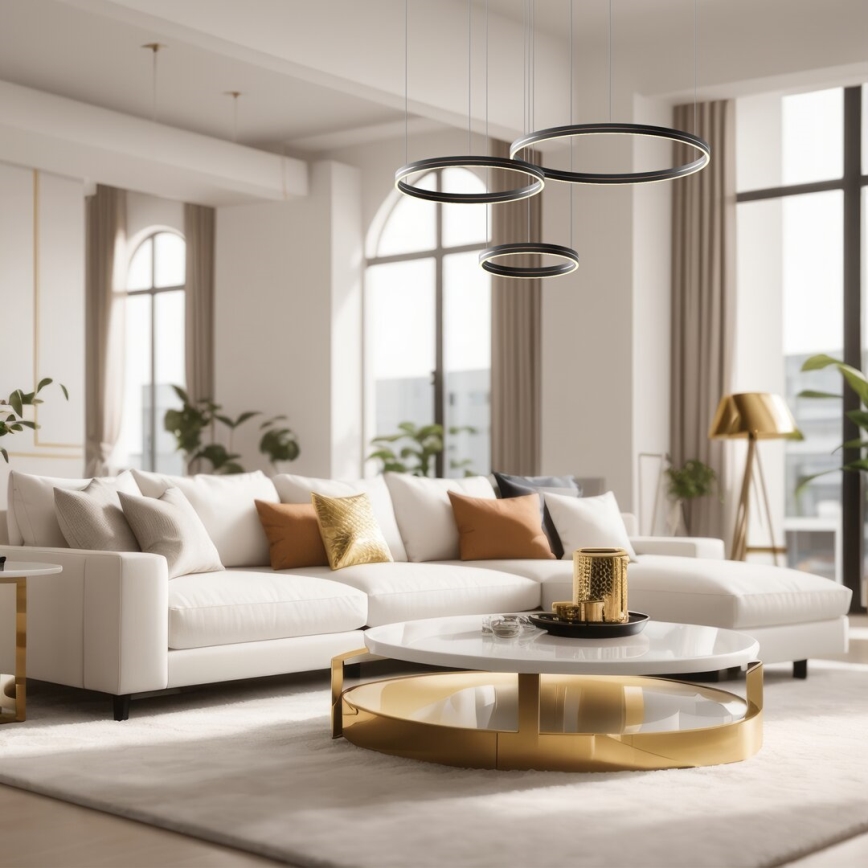 LED-Hängeleuchte GRAVITY LED/108W/230V schwarz