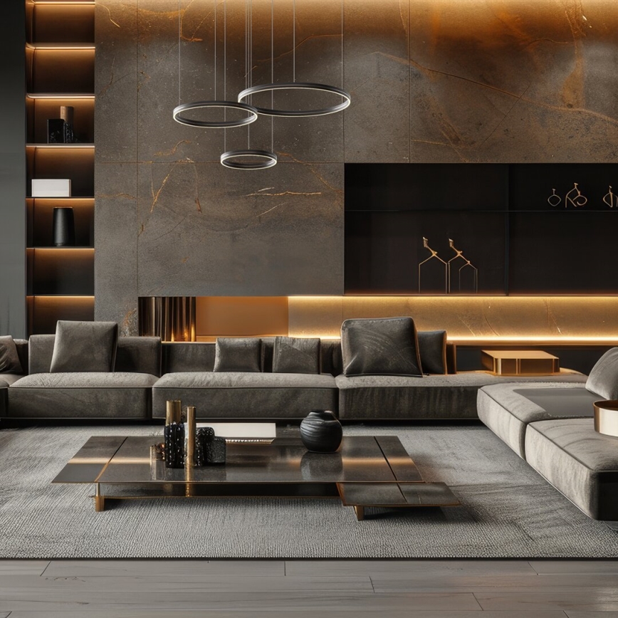 LED-Hängeleuchte GRAVITY LED/108W/230V schwarz