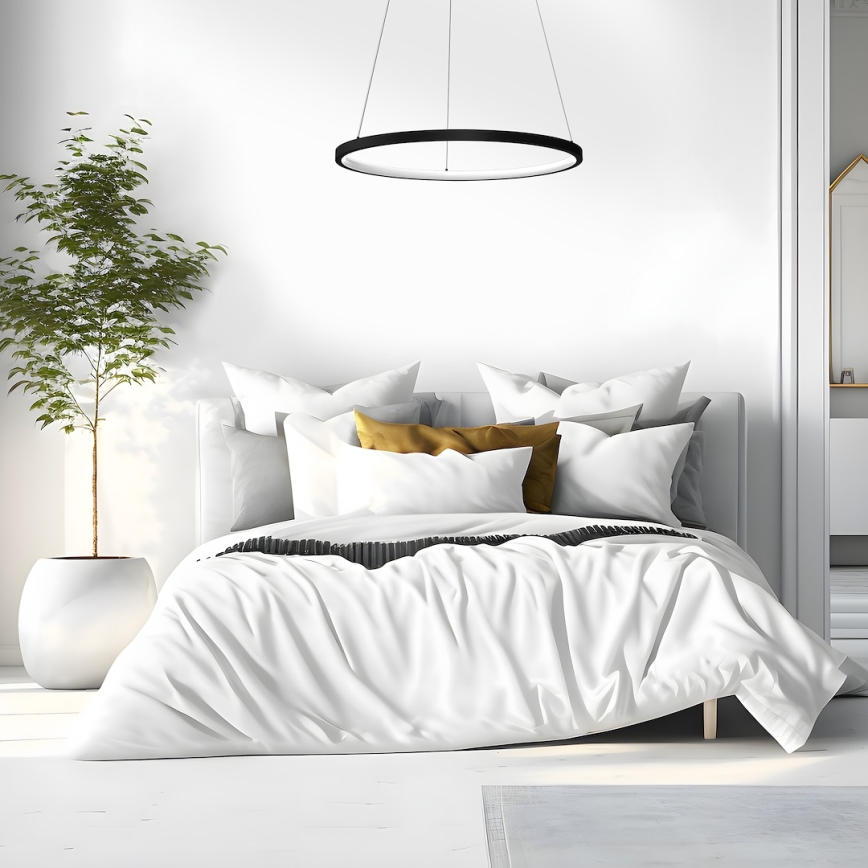 LED-Hängeleuchte HOOP LED/27W/230V d 50 cm 4000K schwarz