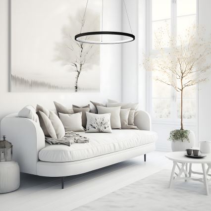 LED-Hängeleuchte HOOP LED/27W/230V d 50 cm 4000K schwarz