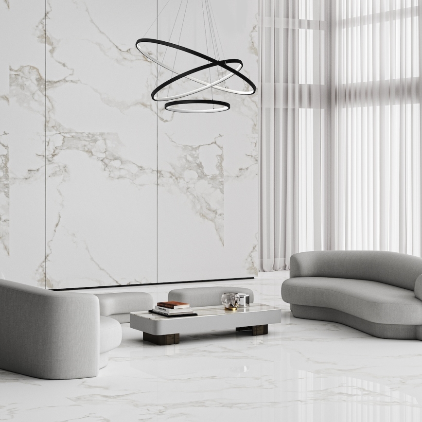 LED-Hängeleuchte HOOP LED/93W/230V d 80 cm 4000K schwarz