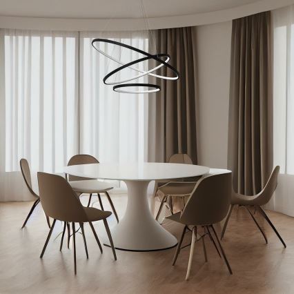 LED-Hängeleuchte HOOP LED/93W/230V d 80 cm 4000K schwarz