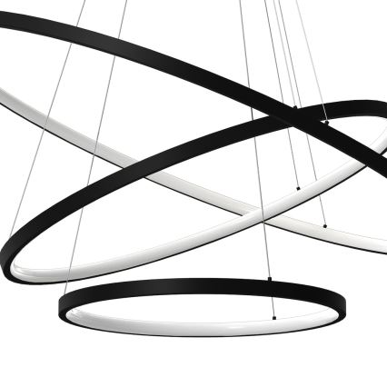 LED-Hängeleuchte HOOP LED/93W/230V d 80 cm 4000K schwarz