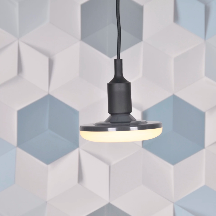 LED Hängeleuchte KIKI 1xE27/10W/230V schwarz