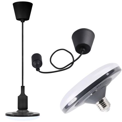 LED Hängeleuchte KIKI 1xE27/10W/230V schwarz