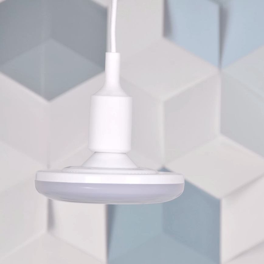 LED Hängeleuchte KIKI 1xE27/10W/230V weiss