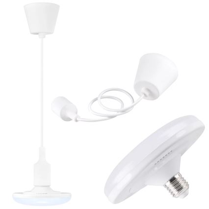 LED Hängeleuchte KIKI 1xE27/10W/230V weiss