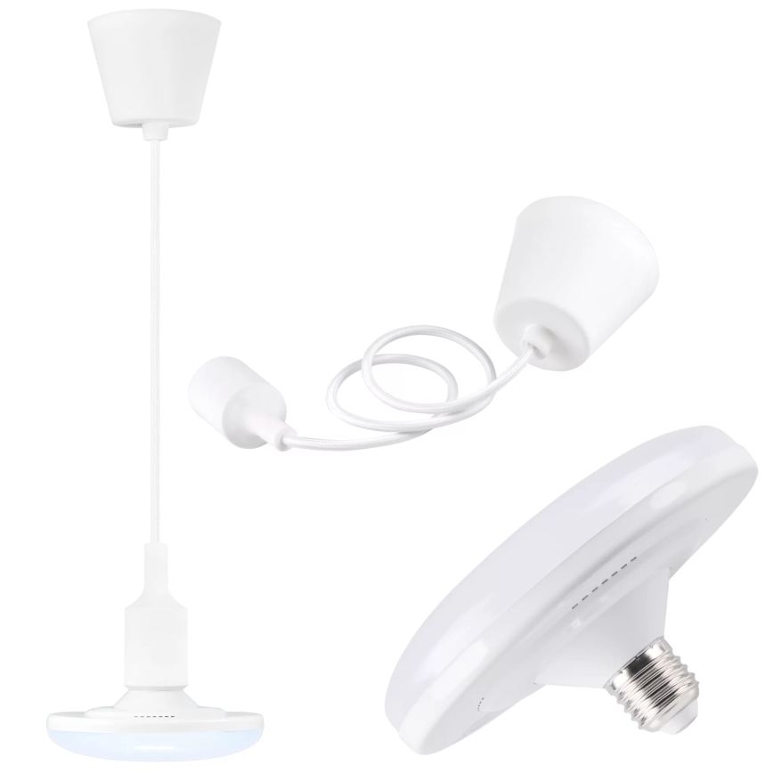 LED Hängeleuchte KIKI 1xE27/10W/230V weiss