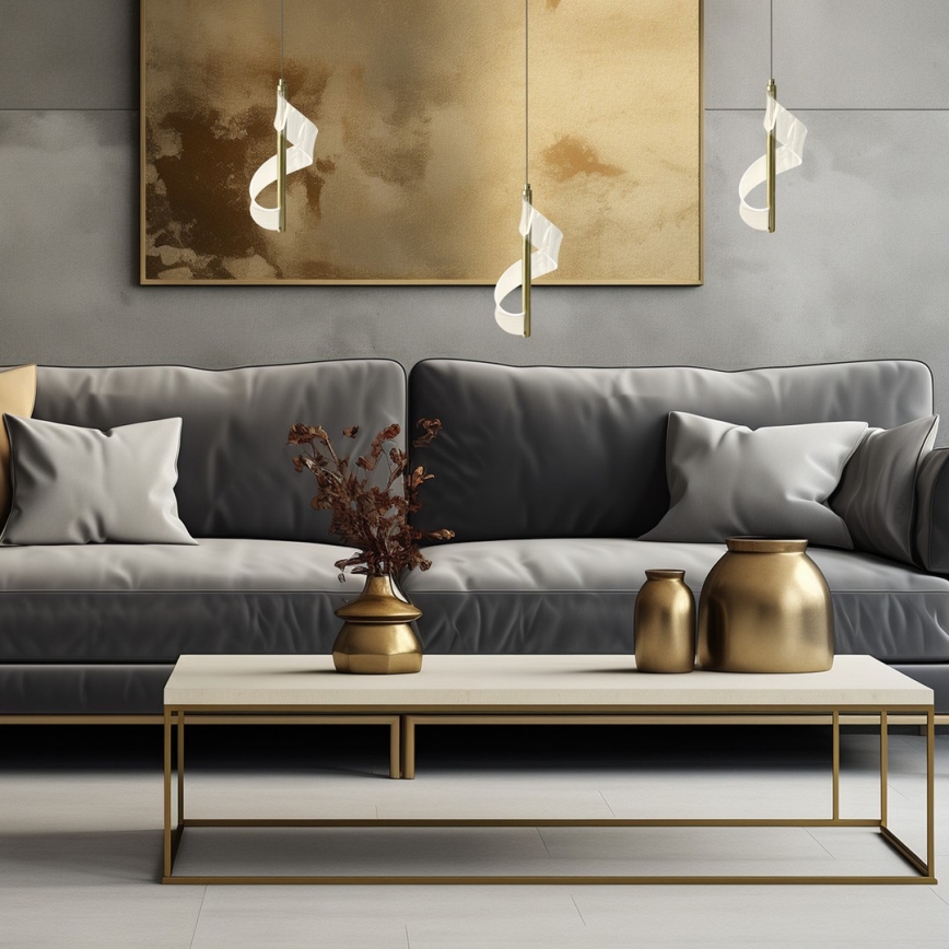 LED-Hängeleuchte LARGO LED/10W/230V golden