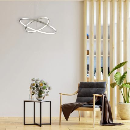 LED-Hängeleuchte LEA LED/35W/230V 4000K d 60 cm matt Chrom