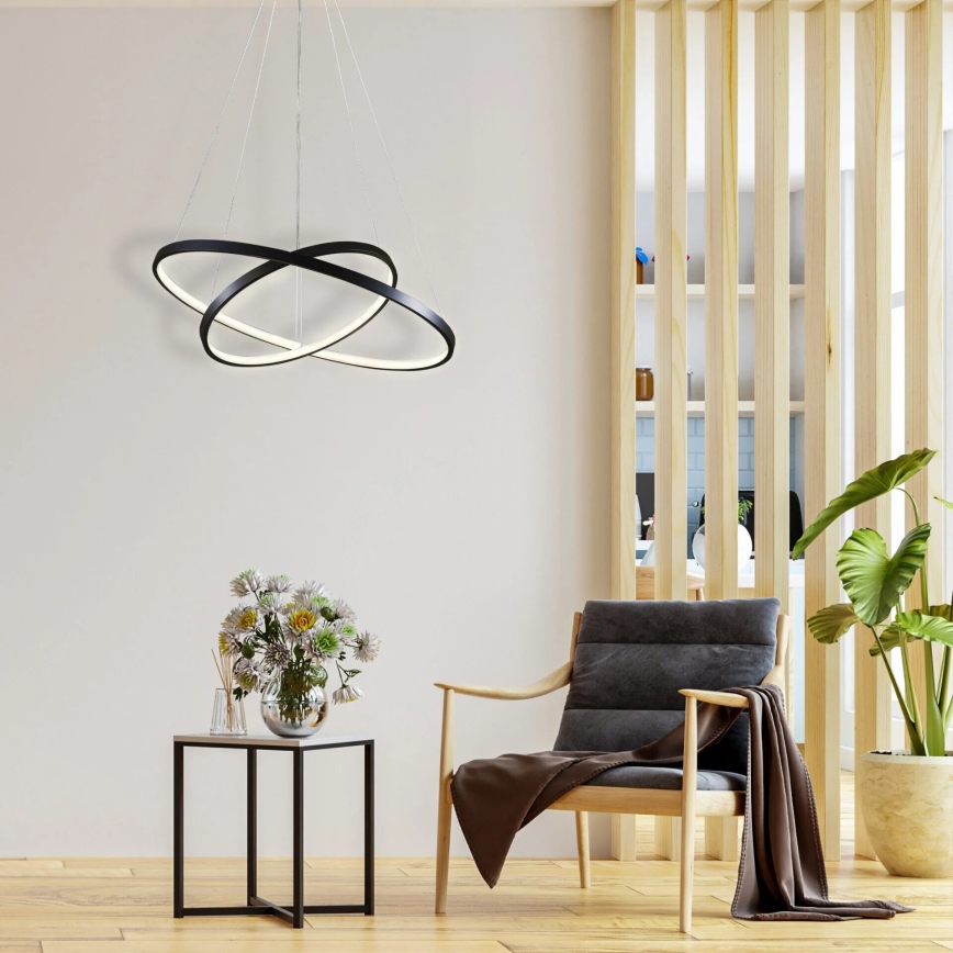 LED-Hängeleuchte LEA LED/35W/230V 4000K d 60 cm schwarz