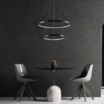 LED-Hängeleuchte LEA LED/35W/230V 4000K d 60 cm schwarz