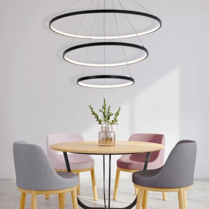 LED-Hängeleuchte LEA LED/60W/230V 4000K d 80 cm schwarz