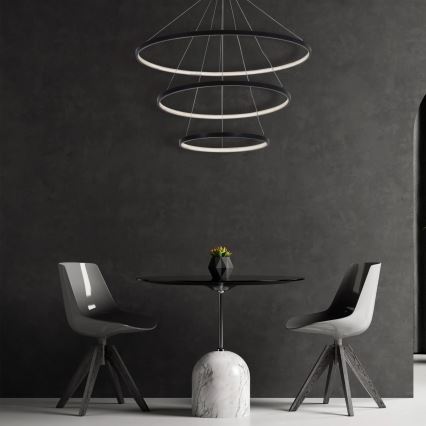 LED-Hängeleuchte LEA LED/60W/230V 4000K d 80 cm schwarz