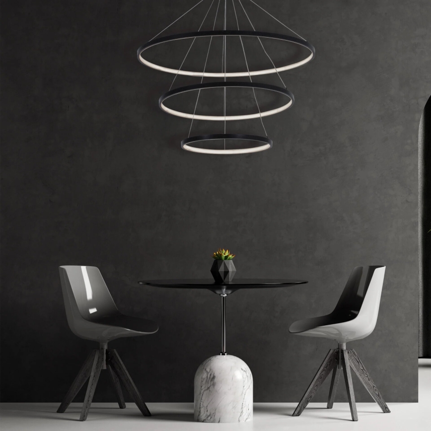 LED-Hängeleuchte LEA LED/60W/230V 4000K d 80 cm schwarz