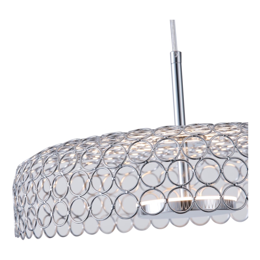 LED-Hängeleuchte LED/10W/230V 3000K glänzendes Chrom d 35 cm