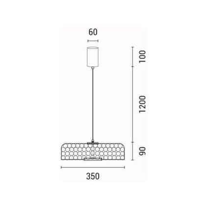 LED-Hängeleuchte LED/10W/230V 3000K golden d 35 cm