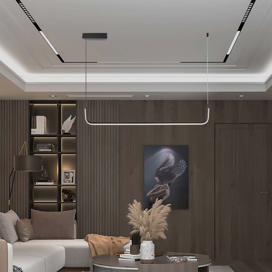 LED-Hängeleuchte LED/12W/230V 4000K 90 cm schwarz