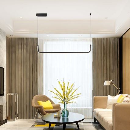 LED-Hängeleuchte LED/12W/230V 4000K 90 cm schwarz
