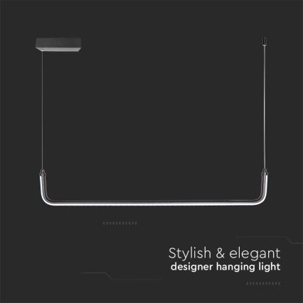 LED-Hängeleuchte LED/12W/230V 4000K 90 cm schwarz