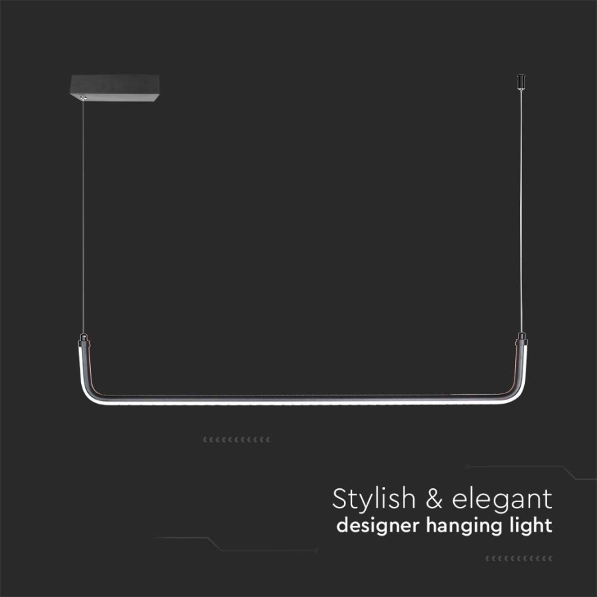 LED-Hängeleuchte LED/12W/230V 4000K 90 cm schwarz