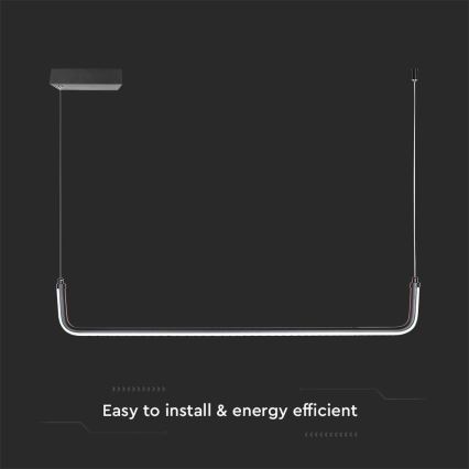LED-Hängeleuchte LED/12W/230V 4000K 90 cm schwarz
