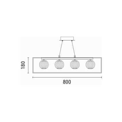 LED-Hängeleuchte LED/14W/230V 3000K