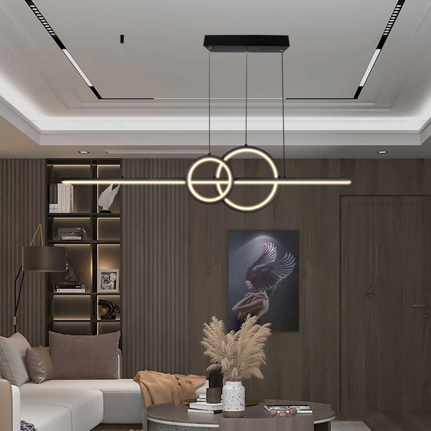 LED-Hängeleuchte LED/15W/230V 4000K 80 cm schwarz