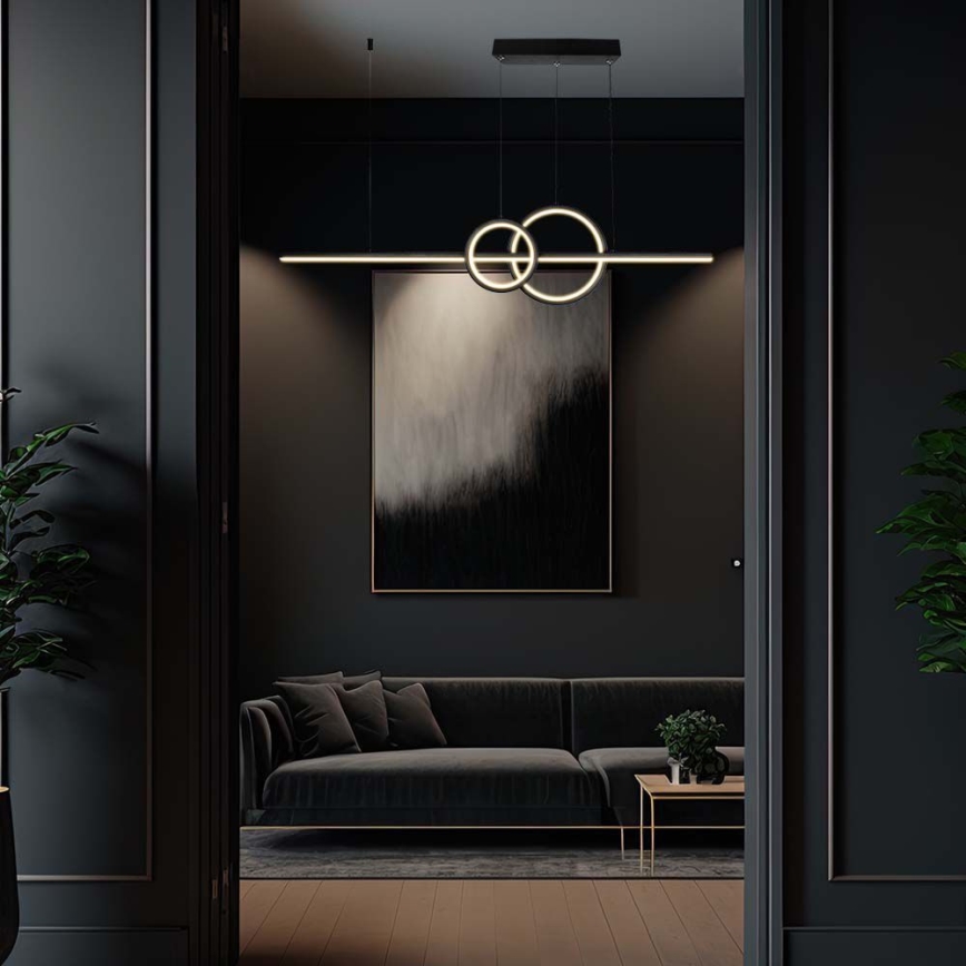 LED-Hängeleuchte LED/15W/230V 4000K 80 cm schwarz