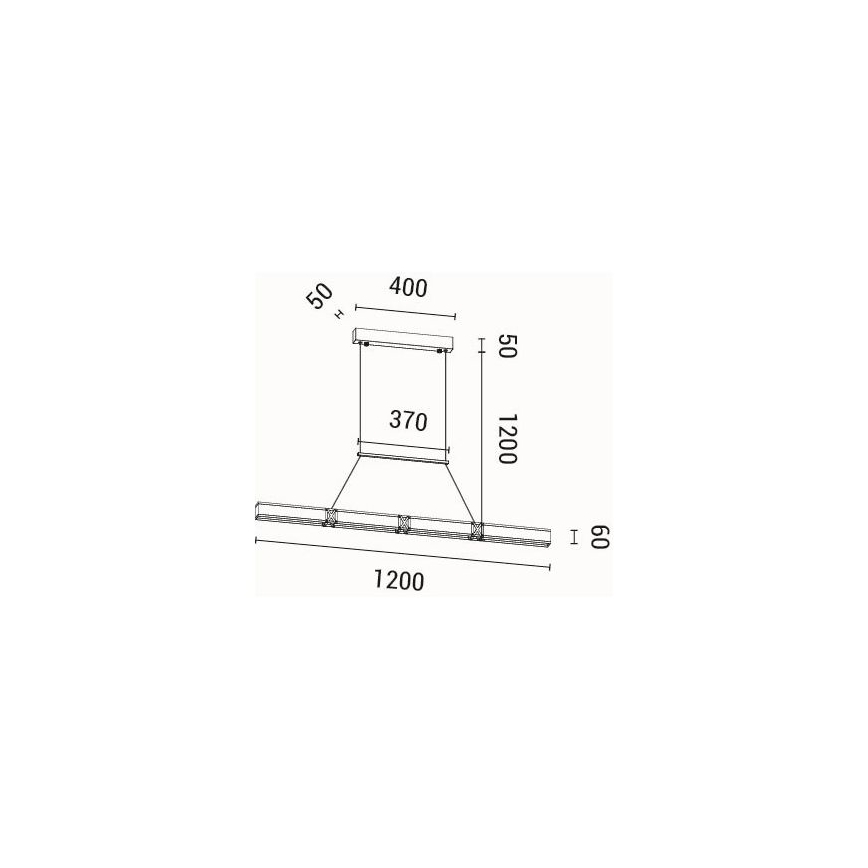 LED-Hängeleuchte LED/21W/230V 3000K 45x120 cm