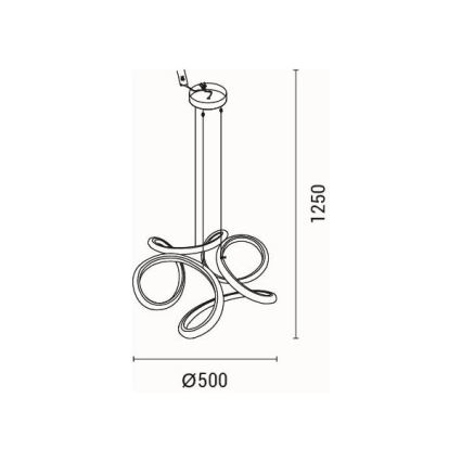 LED-Hängeleuchte LED/24W/230V 3000K 50x120 cm