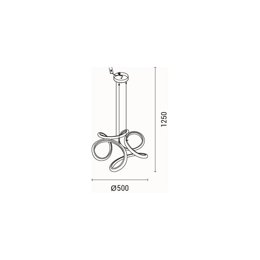 LED-Hängeleuchte LED/24W/230V 3000K 50x120 cm