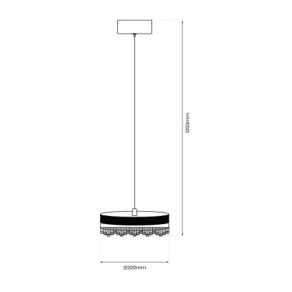 LED-Hängeleuchte LED/25W/230V d 20 cm golden