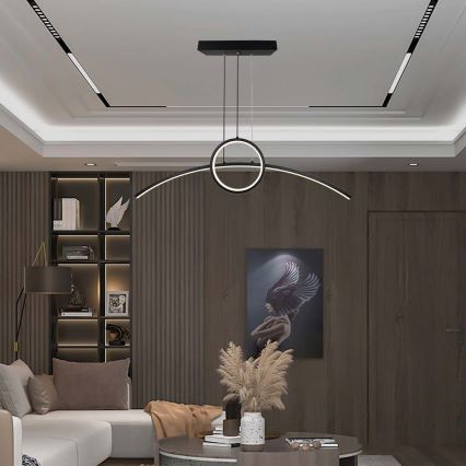 LED-Hängeleuchte LED/30W/230V 4000K 88 cm schwarz