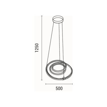 LED-Hängeleuchte LED/38W/230V 3000K 50x50 cm