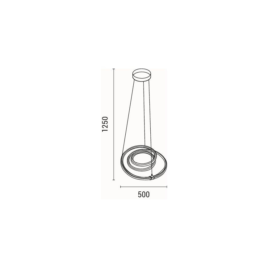 LED-Hängeleuchte LED/38W/230V 3000K 50x50 cm