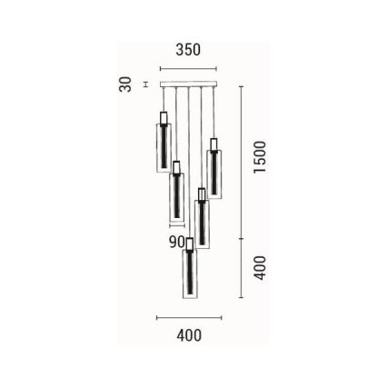 LED-Hängeleuchte LED/38W/230V 3000K