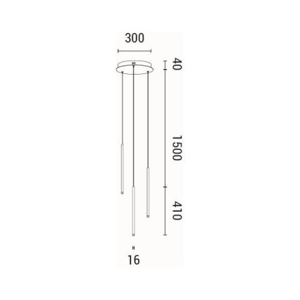 LED-Hängeleuchte LED/6W/230V 3000K d 30 cm