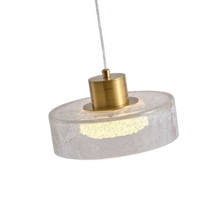 LED-Hängeleuchte LED/8W/230V 3000K golden/klar