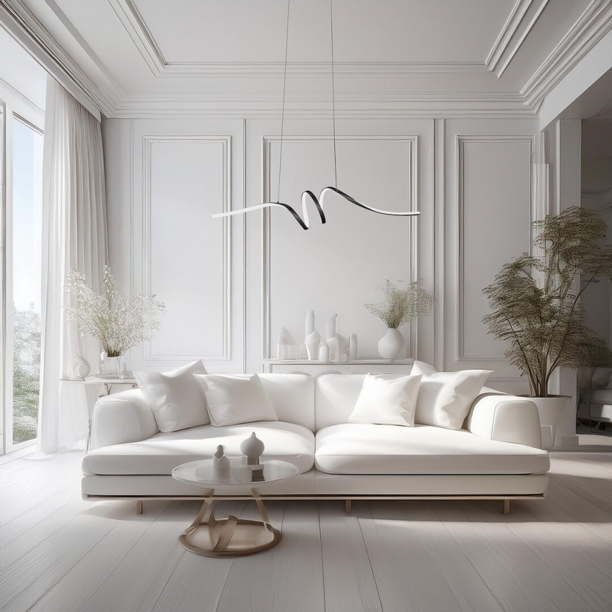 LED-Hängeleuchte LOOP LED/28W/230V schwarz