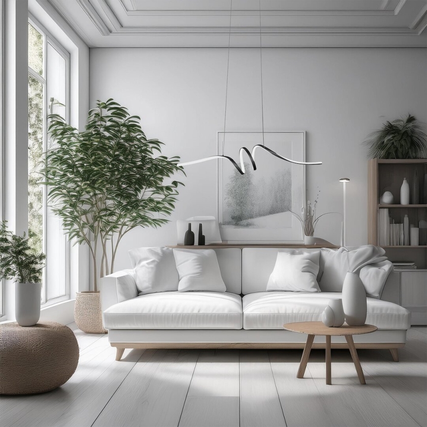 LED-Hängeleuchte LOOP LED/28W/230V schwarz