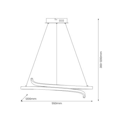 LED-Hängeleuchte LORENZO LED/35W/230V schwarz