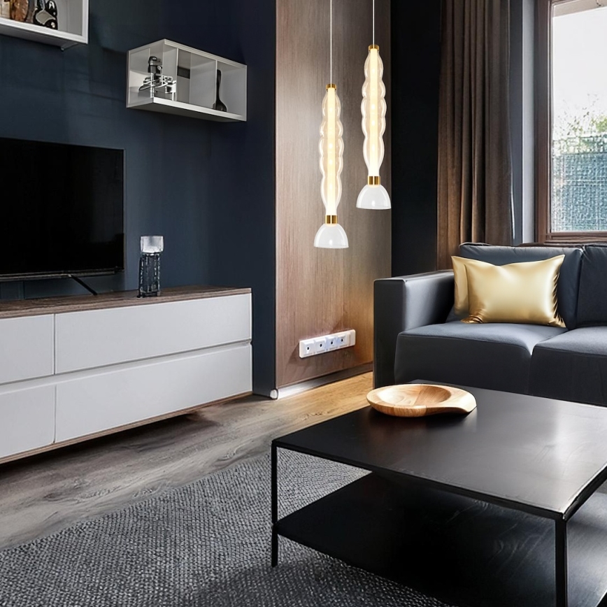 LED-Hängeleuchte LUCCO LED/18W/230V d 15 cm golden