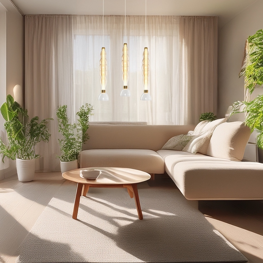 LED-Hängeleuchte LUCCO LED/18W/230V d 15 cm golden