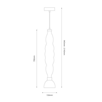 LED-Hängeleuchte LUCCO LED/18W/230V d 15 cm rauchig