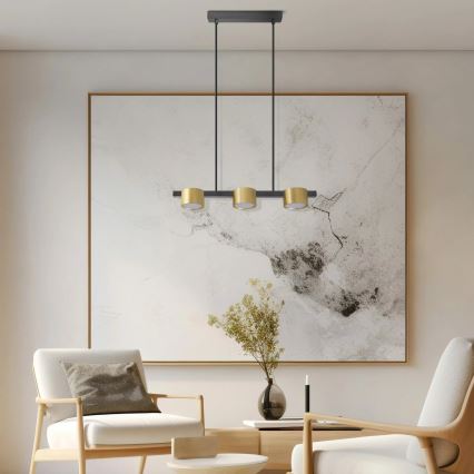 LED-Hängeleuchte MIRELLA 3xGX53/6W/230V golden/schwarz