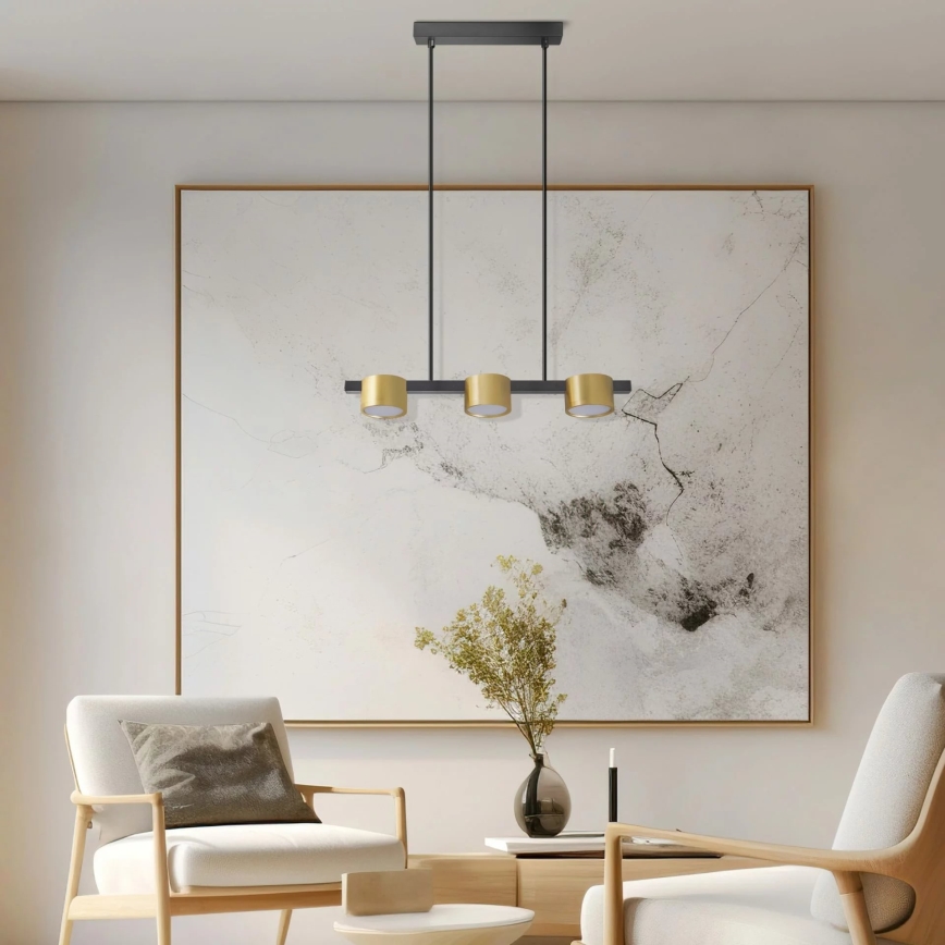 LED-Hängeleuchte MIRELLA 3xGX53/6W/230V golden/schwarz