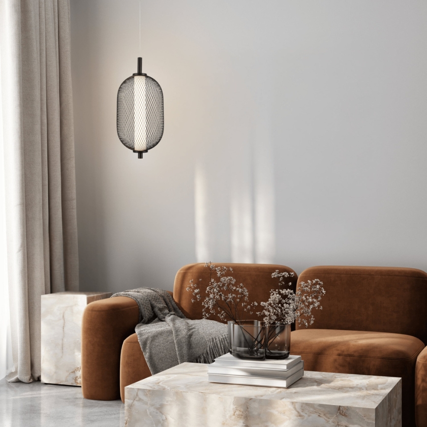 LED-Hängeleuchte mit Kabel PUMA LED/10W/230V Ø 15 cm schwarz