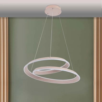 LED-Hängeleuchte mit Kabelabhängung CASHMERE LED/75W/230V Ø 60 cm weiß