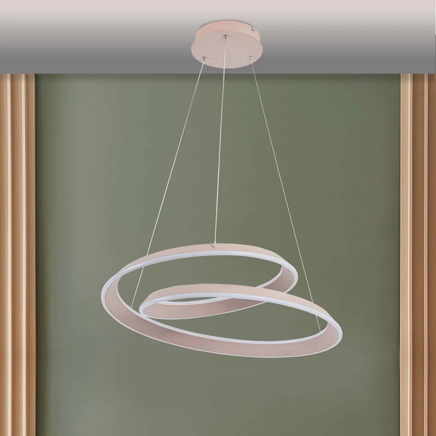 LED-Hängeleuchte mit Kabelabhängung CASHMERE LED/75W/230V Ø 60 cm weiß